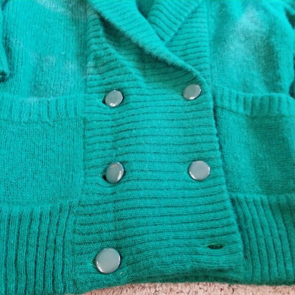 IB Diffusion S Cardigan Sweater Knit Wool Mohair Vintage Double Breasted Oversiz - Picture 3 of 6